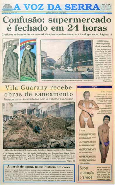 Primeira edição em cores do jornal